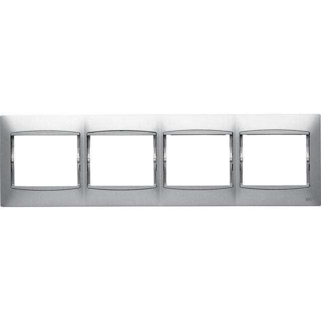MARCO CUADRUPLE SERIE CORAL PLATA