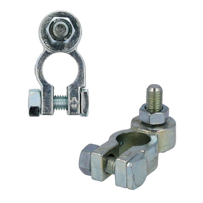 BORNAS CON TORNILLO M8 POSITIVO Y NEGATIVO - 1