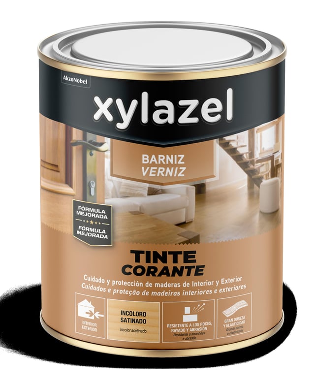 BARNIZ SINTÉTICO SATINADO XYLAZEL 750ML  INCOLORO