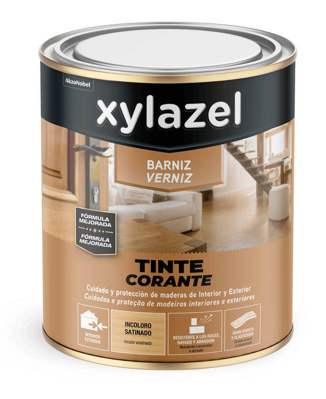 BARNIZ SINTÉTICO SATINADO XYLAZEL 750ML  INCOLORO