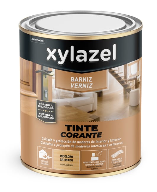 BARNIZ SINTÉTICO BRILLANTE XYLAZEL 750ML  INCOLORO - 1