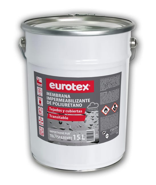 IMPERMEABILIZANTE MEMBRANA POLIURETANO 15L TRANSPARENTE - 1