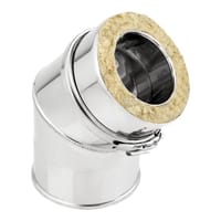 CODO 45º INOXIDABLE PARED DOBLE 80MM - 1