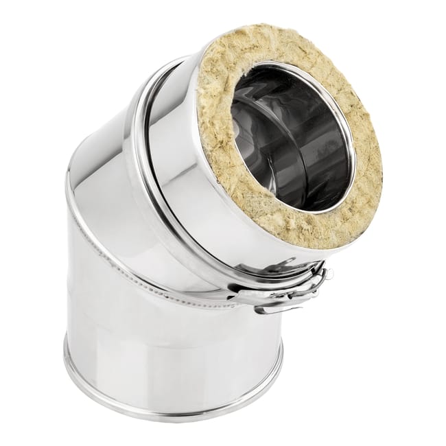 CODO 45º INOXIDABLE PARED DOBLE 80MM - 1