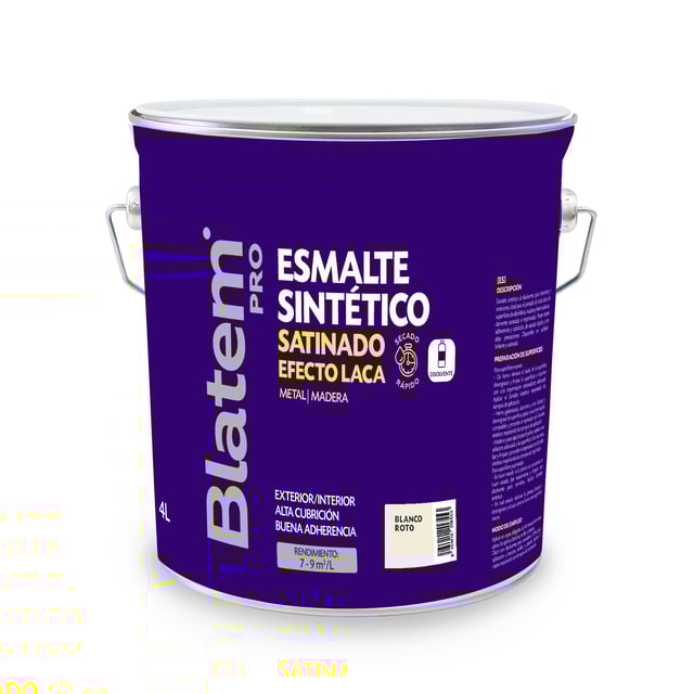 ESMALTE SINTETICO SATINADO 4L BLANCO ROTO