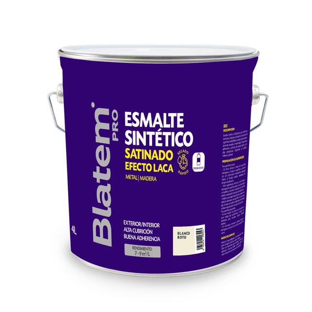 ESMALTE SINTETICO SATINADO 4L BLANCO ROTO