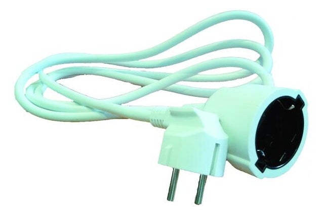 PROLONGADOR CABLE 3X1.5MM2  5 METROS BLANCO