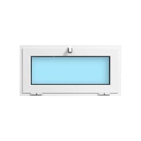 VENTANA ALUMINIO PRACTICABLE GOLPETE  BLANCA 90X45CM - 1