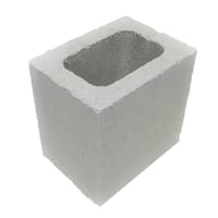 BLOQUE MEDIO LISO HIDRÓFUGO  BLANCO 20X15X20 CM - 1