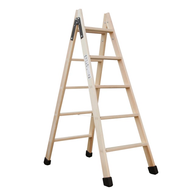 ESCALERA DE MADERA 5 +5  PELDAÑOS