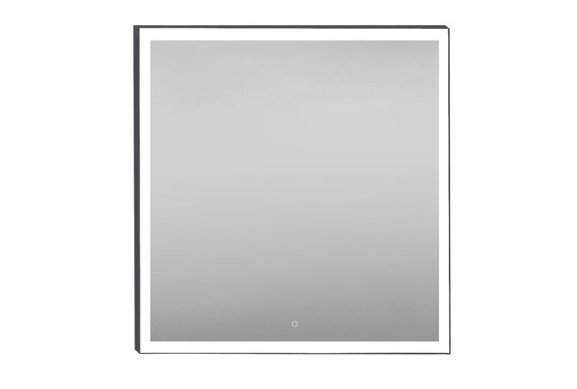 ESPEJO DE BAÑO CON LUZ LED ETNA 80X80CM NEGRO