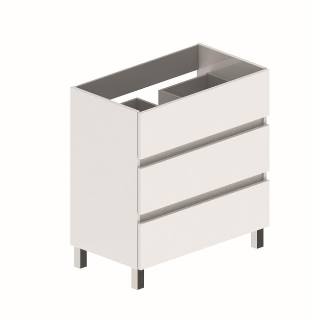 MUEBLE DE BAÑO LIMA BLANCO 60X39CM 3 CAJONES
