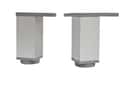 PATA MUEBLE ALUMINIO CUADRADA 100MM 40X40MM CROMO MATE. 4UDS - 1