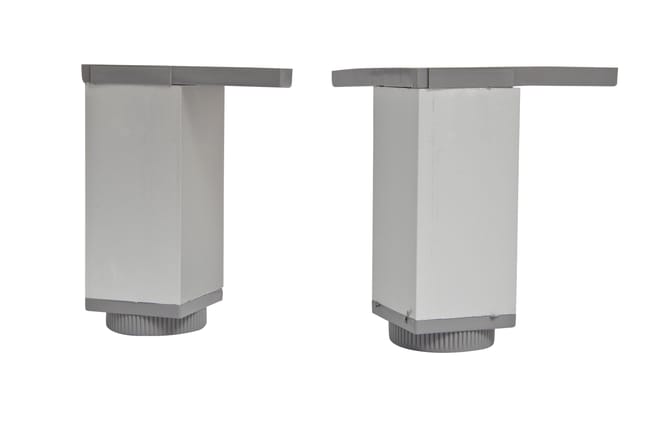 PATA MUEBLE ALUMINIO CUADRADA 100MM 40X40MM CROMO MATE. 4UDS - 1