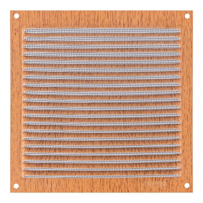 REJILLA DE VENTILACION CON MOSQUITERA SOBREPONER ALUMINIO HAYA 17 X 17 CM. ESPESOR 0.8  MM - 1