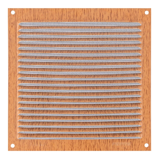 REJILLA DE VENTILACION CON MOSQUITERA SOBREPONER ALUMINIO HAYA 17 X 17 CM. ESPESOR 0.8  MM