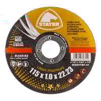 DISCO AMOLADORA CORTE FINO METAL INOX PREMIUM 230MM STAYER 10UDS - 1