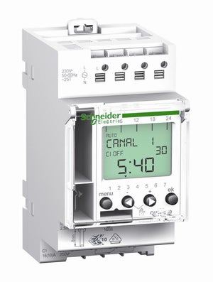INTERRUPTOR HORARIO DIGITAL CANAL IHP SCHNEIDER Obramat