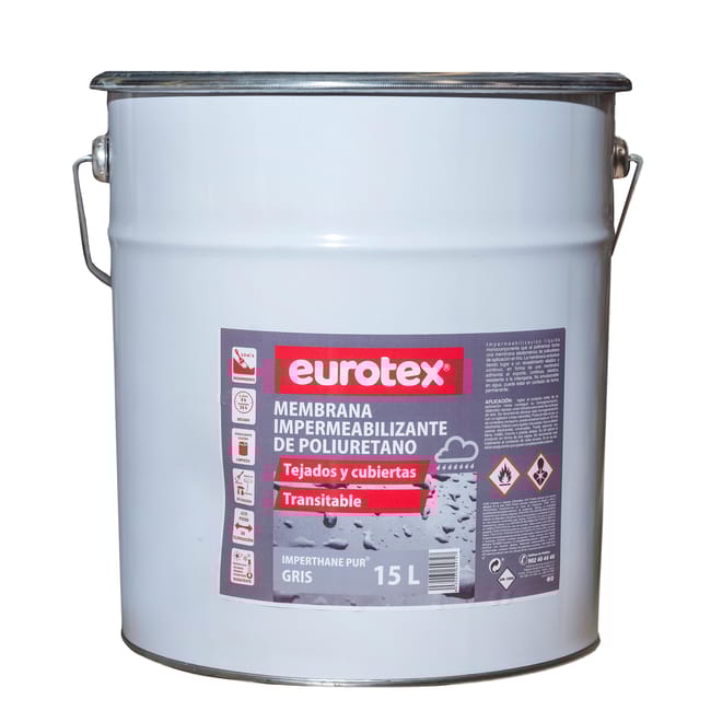 IMPERMEABILIZANTE MEMBRANA DE POLIURETANO 15L GRIS - 1