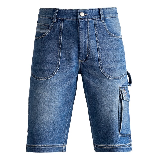 PANTALÓN CORTO DE TRABAJO MULTIBOLSILLOS DENIM TALLA XL KAPRIOL 36087