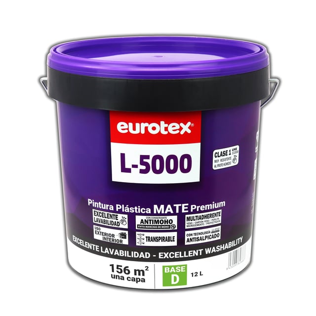 BASE PINTURA PLÁSTICA MATE L5000 12L TONOS MEDIOS