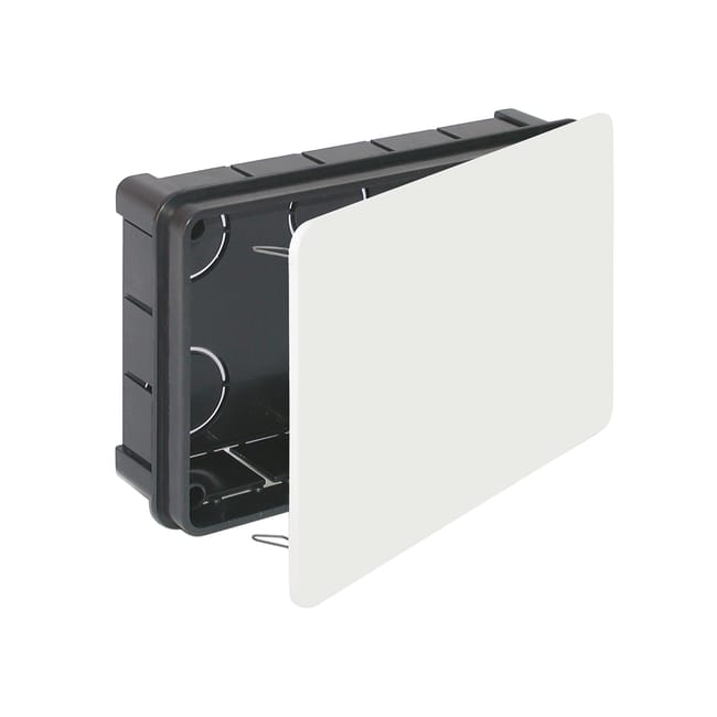 CAJA DE REGISTRO ELÉCTRICO 160X100X45MM PARA EMPOTRAR DE INTERIOR CON TAPA DE GARRA METÁLICA - 1