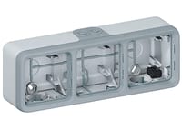 CAJA TRIPLE SUPERFICIE SERIE PLEXO COMPONIBLE IP55 - 1