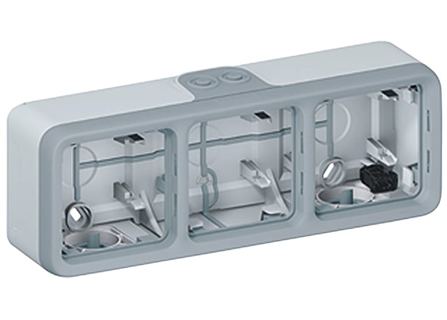 CAJA TRIPLE SUPERFICIE SERIE PLEXO COMPONIBLE IP55