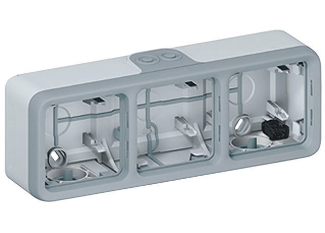 CAJA TRIPLE SUPERFICIE SERIE PLEXO COMPONIBLE IP55