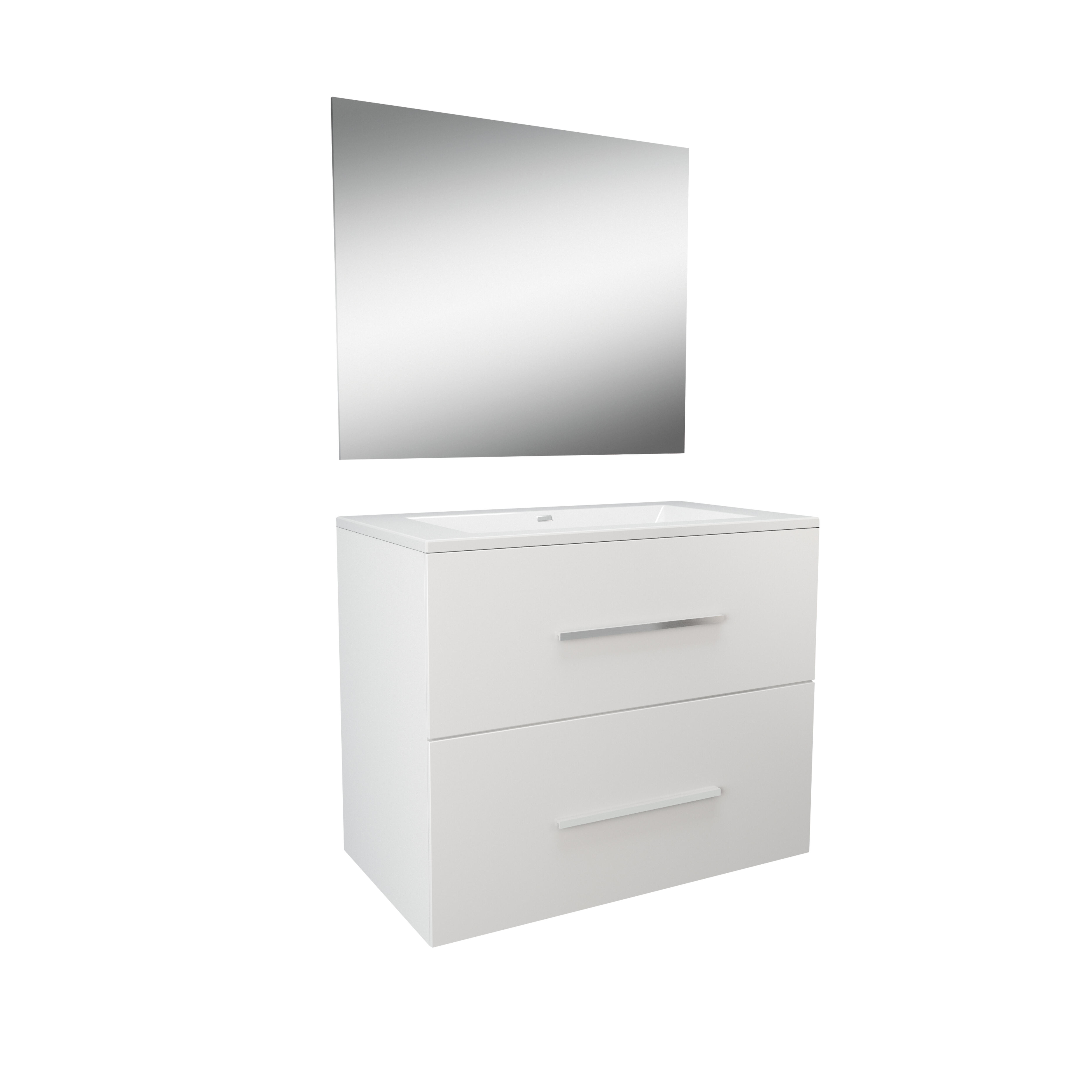 MUEBLE DE BAÑO CON ESPEJO ARUBA BLANCO 80X45CM - 3