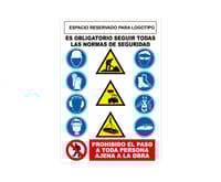 SEÑAL CARTEL ZONA DE OBRA 1UD - 1