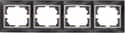 MARCO CUADRUPLE SERIE EUROPA NEGRO PERLA - 1