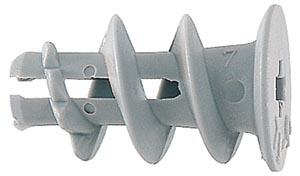 TACO NYLON PARA PLACA CARTÓN YESO DIÁMETRO 6MM LONGITUD 22MM FISCHER 20UDS