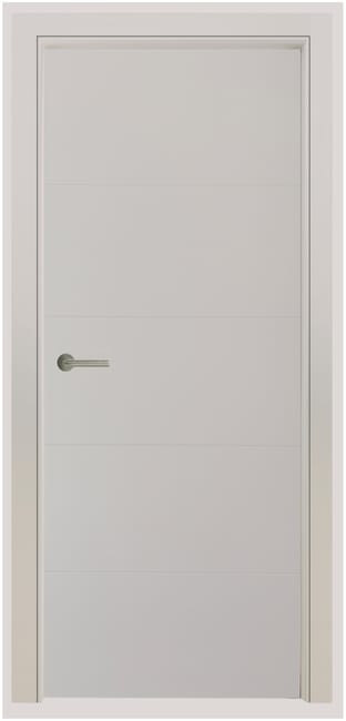 PUERTA INTERIOR EN BLOCK LACADA GRIS LISA VT5 72,5 CM DERECHA - 1