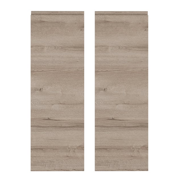 KIT 2 PUERTAS PARA MUEBLE DE COCINA LUGO MADERA ROBLE CLARO AGLOMERADO 80X30/80X28CM 