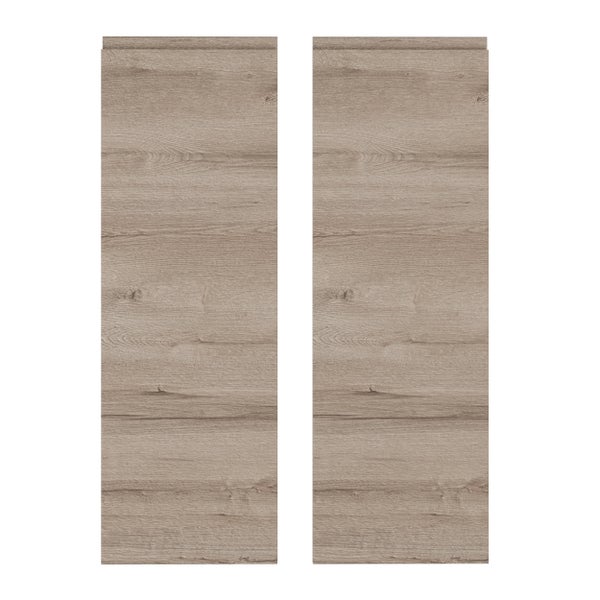 KIT 2 PUERTAS PARA MUEBLE DE COCINA LUGO MADERA ROBLE CLARO AGLOMERADO 80X30/80X28CM