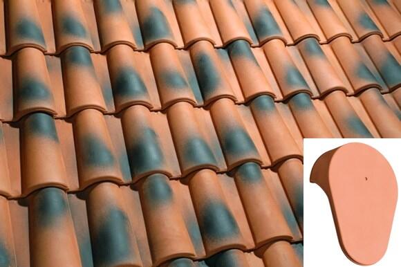 TAPA CABALLETE/CUMBRERA UNIVERSAL TEJA CERAMICA ROJO FLAMEADO