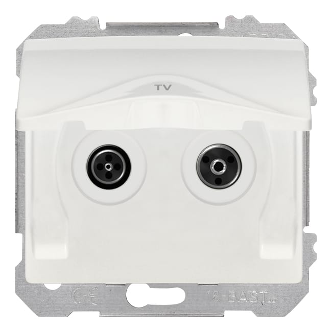 TOMA R/TV - SAT SERIE IRIS ESTANCA BCO - 1