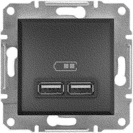 TOMA DOBLE USB SERIE ASFORA ANTRACITA