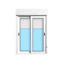 VENTANA ALUMINIO CORREDERA CON PERSIANA BLANCA 90X115CM - 1