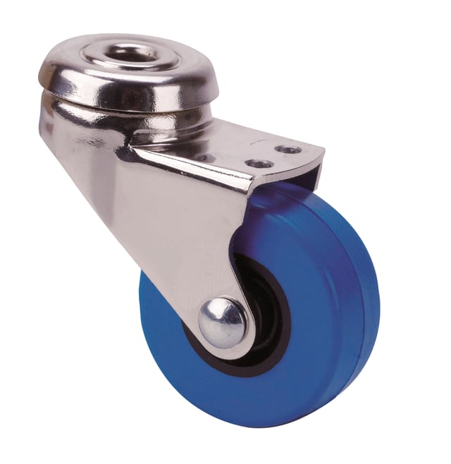 RUEDA EJE PASANTE POLIURETANO  40 MM.  RUEDAS ALEX