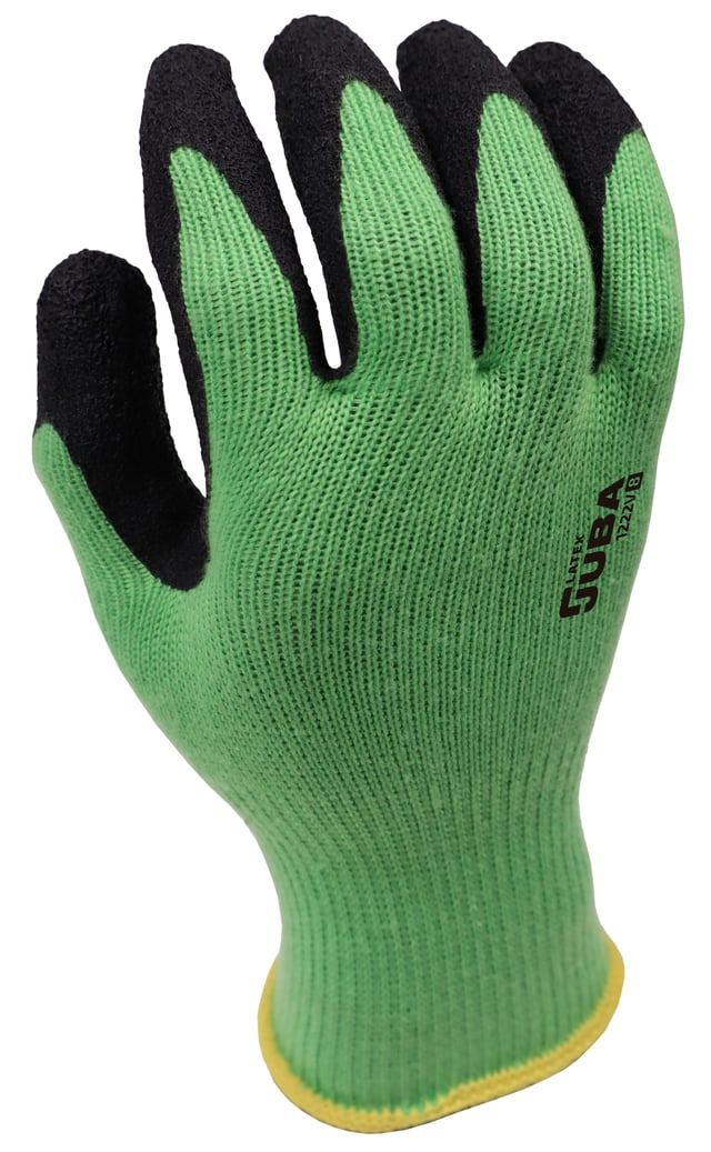 GUANTES DE POLYESTER / ALGODÓN LATEX RUGOSO JUBA H1222V T9