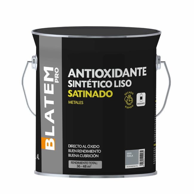 ESMALTE SINTETICO SATINADO 4L GRIS PERLA - 1