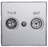 TAPA TOMA TV-RADIO-SAT SERIE SKY PLATA - 1