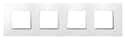 MARCO CUADRUPLE SERIE SIMON 27 PLAY BLANCO - 1