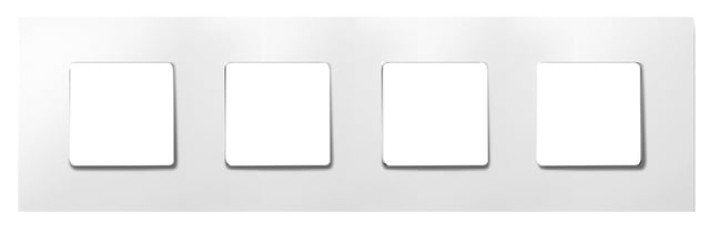 MARCO CUADRUPLE SERIE SIMON 27 PLAY BLANCO