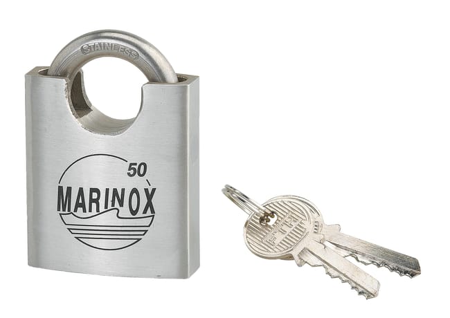 CANDADO ARCO REFORZADO Y PROTEGIDO ACERO INOXIDABLE 50  MM. THIRARD - 1