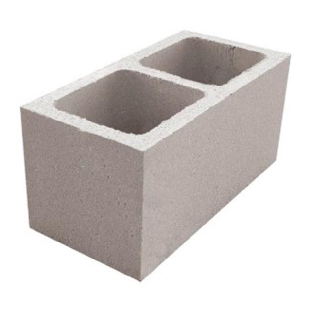 BLOQUE DE HORMIGÓN LISO 4 CARAS BEIGE 39X19X19 CM