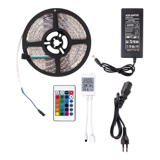 KIT TIRA LED 230V 5M 9,6W/M LUZ RGB IP44 