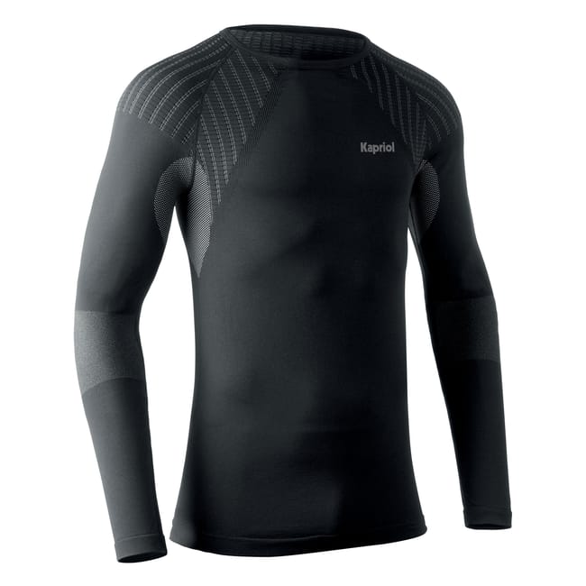 CAMISETA TÉRMICA NEGRA/GRIS MANGA LARGA ELÁSTICA TALLA M-L KAPRIOL 31900 - 1